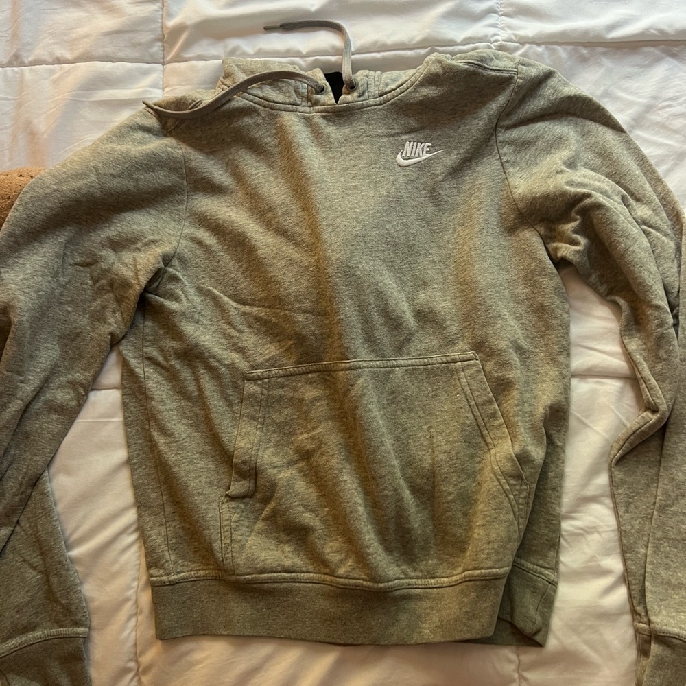 Nike Gray Crewneck Sweater Cozy Knit Design